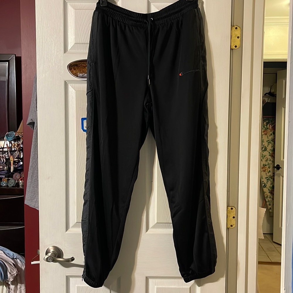 Mens XL black champion track pants